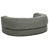 vidaXL Hundematratze Ergonomisch 60x42 cm Leinenoptik Fleece Grau