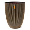 Capi Vase Groove Elegant 46x58 cm Schwarz und Golden