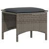 vidaXL 4-tlg. Garten-Sofagarnitur mit Kissen L-Form Grau Poly Rattan