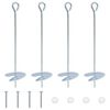 vidaXL Erdanker 4 pcs Silber &Oslash;10 x 40 cm Galvanisiertes Metall