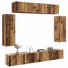 vidaXL 6-tlg. TV-Schrank-Set Wandmontage Altholz-Optik Holzwerkstoff