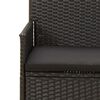 vidaXL 4-tlg. Garten-Lounge-Set mit Kissen Schwarz Poly Rattan