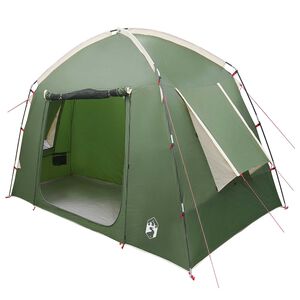 vidaXL H&uuml;tten-Zelt 3 Personen Gr&uuml;n Polyester