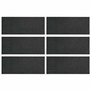 vidaXL Gehwegstein 6 pcs Schwarz 60,5 x 25 x 2 cm Gummi