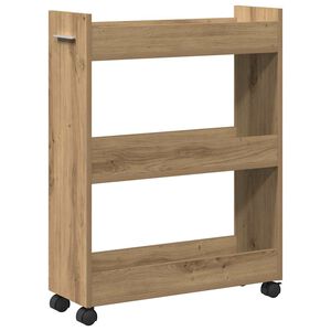vidaXL Schrank Mit Rad Artisan-Eiche 60 x 22 x 79 cm