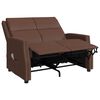 vidaXL 2-Sitzer Massagesessel Braun Kunstleder