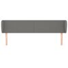 vidaXL Kopfteil mit Ohren Dunkelgrau 183x16x78/88 cm Stoff