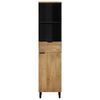 vidaXL Badschrank Braun 38x33x160 cm Massivholz Mango