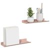 vidaXL Schwebendes Regal Wandmontiert 2 pcs Rosa 30 x 9 x 2,5 cm Stahl