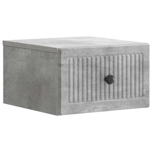 vidaXL Wandmontierter Nachttisch Betongrau 33 x 34,5 x 20 cm