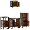 vidaXL Badezimmerm&ouml;bel-Set mit Regal 4 pcs Massives upgecyceltes Holz