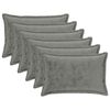 vidaXL Kissenbezug 6 pcs HOUTEN Dunkelgrau 50 x 80 cm Flanell