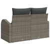 vidaXL Gartensofa Grau 124 x 62 x 69cm Poly-Rattan