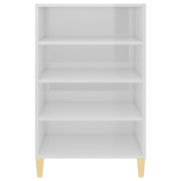 vidaXL Sideboard Hochglanz-Wei&szlig; 57x35x90 cm Holzwerkstoff