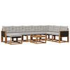 vidaXL Outdoor-Sofagarnitur mit Kissen 9 pcs Natur und Hellgrau