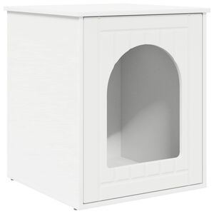 vidaXL Katzenhaus Wei&szlig; 53 x 52 x 62 cm Holzwerkstoff