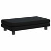 vidaXL Kindersofa mit Hocker Schwarz 100x50x30 cm Kunstleder