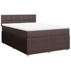 vidaXL Boxspringbett mit Matratze Dunkelbraun 140x190 cm Stoff