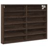 vidaXL Vitrinenschrank Braun Eichen-Optik 80x8,5x58 cm Holzwerkstoff