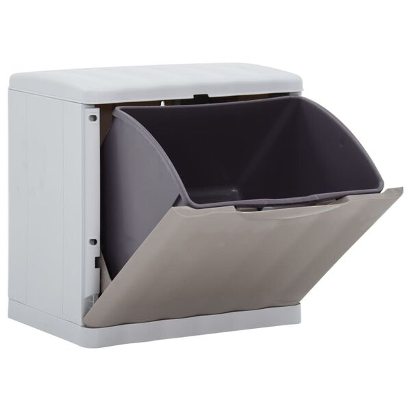 vidaXL Abfalleimer Recycling Taupe 20 L 40x30x40 cm