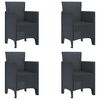 vidaXL Gartenstuhl 4 pcs Anthrazit 53 x 49 x 85 cm PP