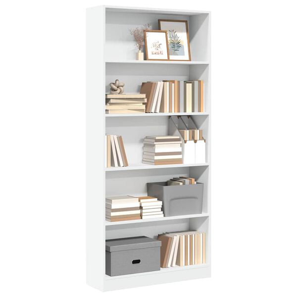 vidaXL B&uuml;cherregal Wei&szlig; 80x24x176 cm Holzwerkstoff