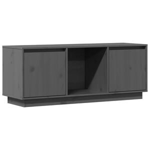 vidaXL TV-Schrank Grau 110,5x35x44 cm Massivholz Kiefer