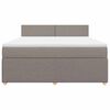 vidaXL Boxspringbett mit Matratze Taupe 180x200 cm Stoff