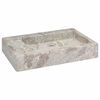 vidaXL Waschbecken Grau 58x39x10 cm Marmor