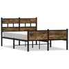 vidaXL Bettgestell ohne Matratze R&auml;uchereiche 120x200 cm Holzwerkstoff