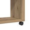 vidaXL Beistelltisch mit Rollen Artisan-Eiche 70x35x60cm Holzwerkstoff