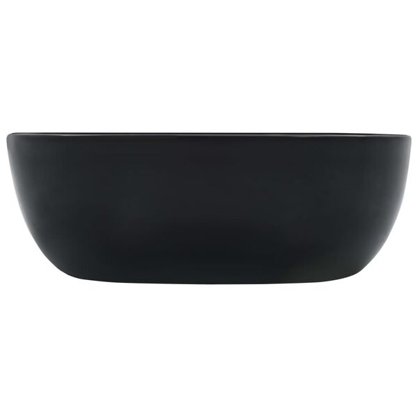 vidaXL Waschbecken 42,5 x 42,5 x 14,5 cm Keramik Schwarz