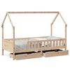 vidaXL Kinderbett mit Schubladen 90x190 cm Massivholz Kiefer