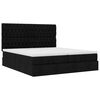vidaXL Ottoman-Bett mit Matratzen & LEDs Schwarz 180x200 cm Stoff