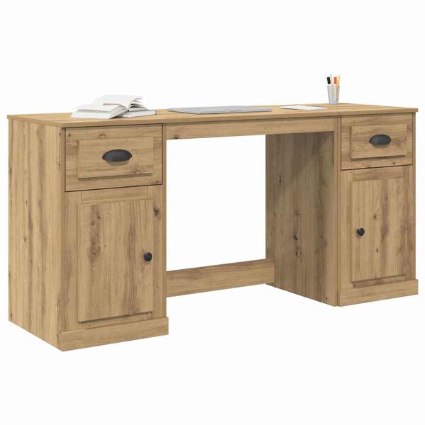 vidaXL Schreibtisch mit Schrank Artisan-Eiche 154,5 x 50 x 75 cm