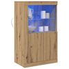 vidaXL LED-Sideboard Artisan-Eiche 60,5 x 37 x 100 cm Holzwerkstoff