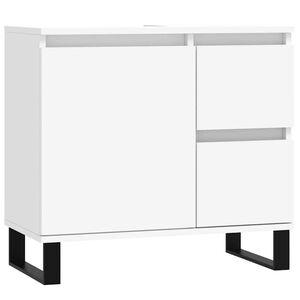 vidaXL Badschrank Wei&szlig; 65x33x60 cm Holzwerkstoff
