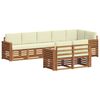 vidaXL Sofagarnituren 8 pcs Natur und Creme Massivholz Akazie