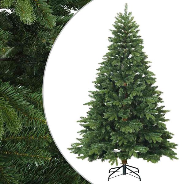vidaXL Künstlicher klappbarer Weihnachtsbaum mit Ständer Grün 210 cm