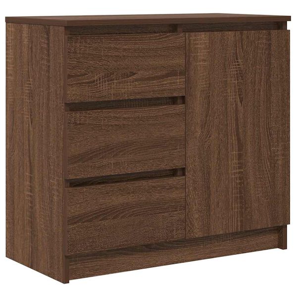 vidaXL Sideboard mit Schublade Braun Eichen-Optik 71x35x65 cm