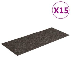 vidaXL Stufenmatten Selbstklebend 15 Stk. 60x25 cm Anthrazit Rechteckig