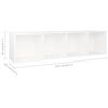 vidaXL Bücherregal/TV-Schrank Weiß 36×30×143 cm Holzwerkstoff