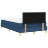 vidaXL LED Boxspringbett mit Matratze mit LED Blau 120 x 200 cm Stoff