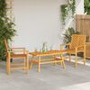 vidaXL Garten-Lounge-Set 3 pcs Braun Massivholz Akazie