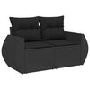 vidaXL Gartensofa-set 9 pcs Schwarz Poly-Rattan