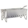 vidaXL Camping Feuerstelle 42 x 22 x 18 cm Edelstahl Silber