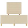 vidaXL Bettgestell mit Kopfteil Creme 140 x 190 cm Stoff