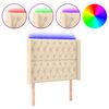 vidaXL LED Kopfteil Creme 93x16x118/128 cm Stoff