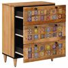 vidaXL Sideboard Natur 60 x 33 x 75 cm Massivholz Mango