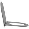 vidaXL Schnellverschluss-WC-Sitz Grau 44 x 36,4 x 3,4 cm Duroplast